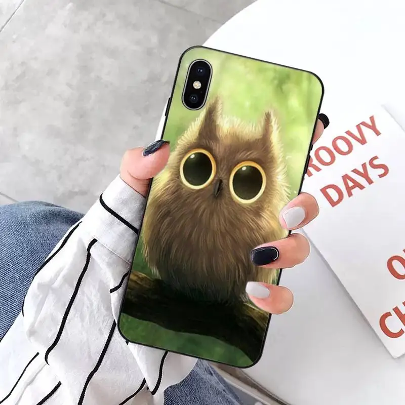 

Cute Owl Hearts Lover Phone Cases for iPhone 11 12 pro XS MAX 8 7 6 6S Plus X 5S SE 2020 XR mini