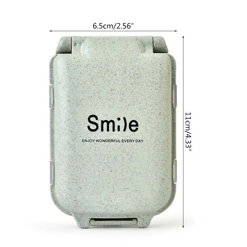 

8 Grids Mini Portable Medicine Box Pill Container Organizer Case