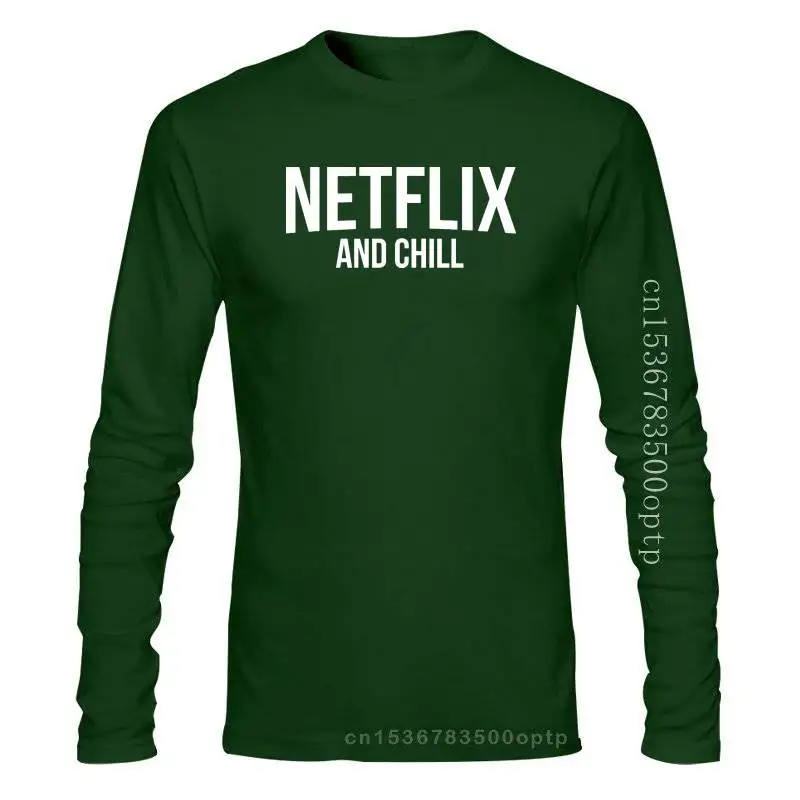Смешная трендовая Футболка Премиум качества с принтом шуток Netflix And Chill до