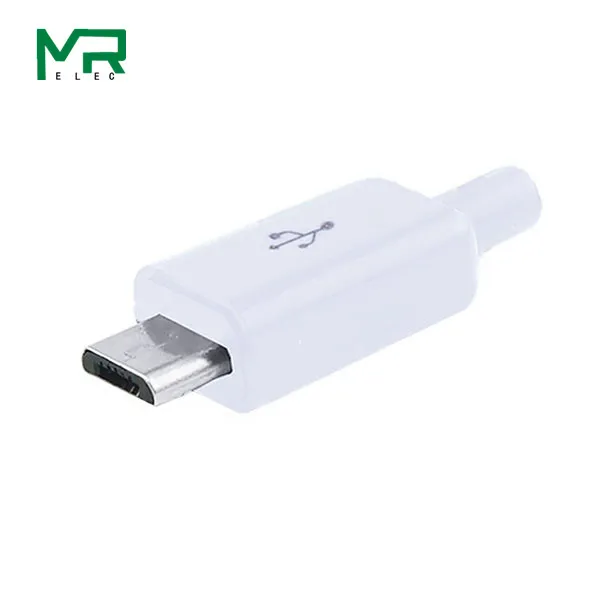 USB Мужской 5P сварочный штекер DIY аксессуары для линии передачи данных интерфейс с пластиковый чехол - Цвет: white