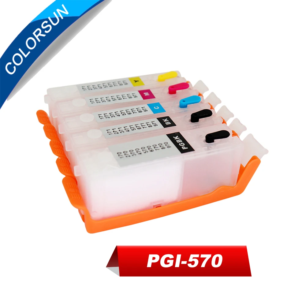 PGI 570 CLI 571 перезаправляемый чернильный картридж для Canon PGI570XL PIXMA MG5750 MG5751