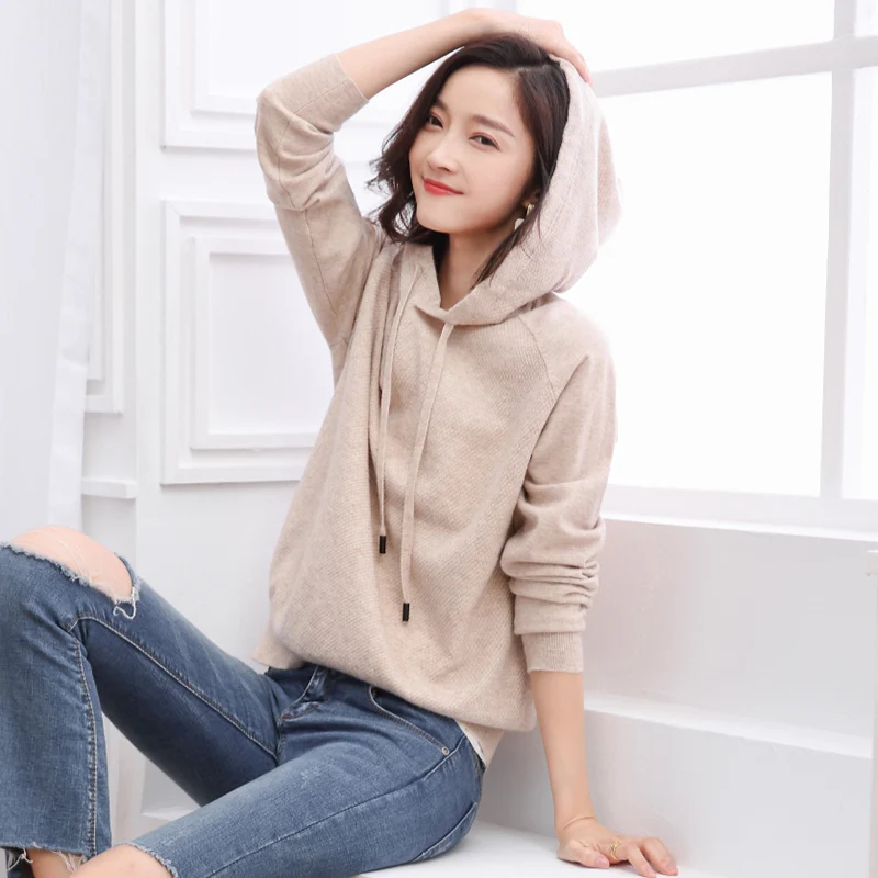 Корейские розовые толстовки женские вязаные свободные модные в стиле Харадзюку