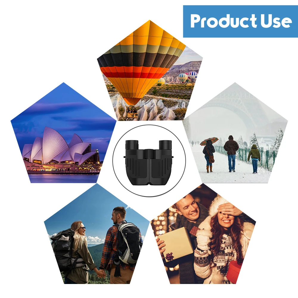 

High Clarity Telescope 10x25 Binoculars Hd High Power For Outdoor Hunting Optical Lll Night Vision Binocular Fixed Zoom