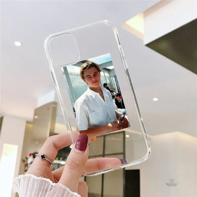 

American actors Leonardo DiCaprio Phone Case Transparent for iPhone 11 12 mini pro XS MAX 8 7 6 6S Plus X 5S SE 2020 XR