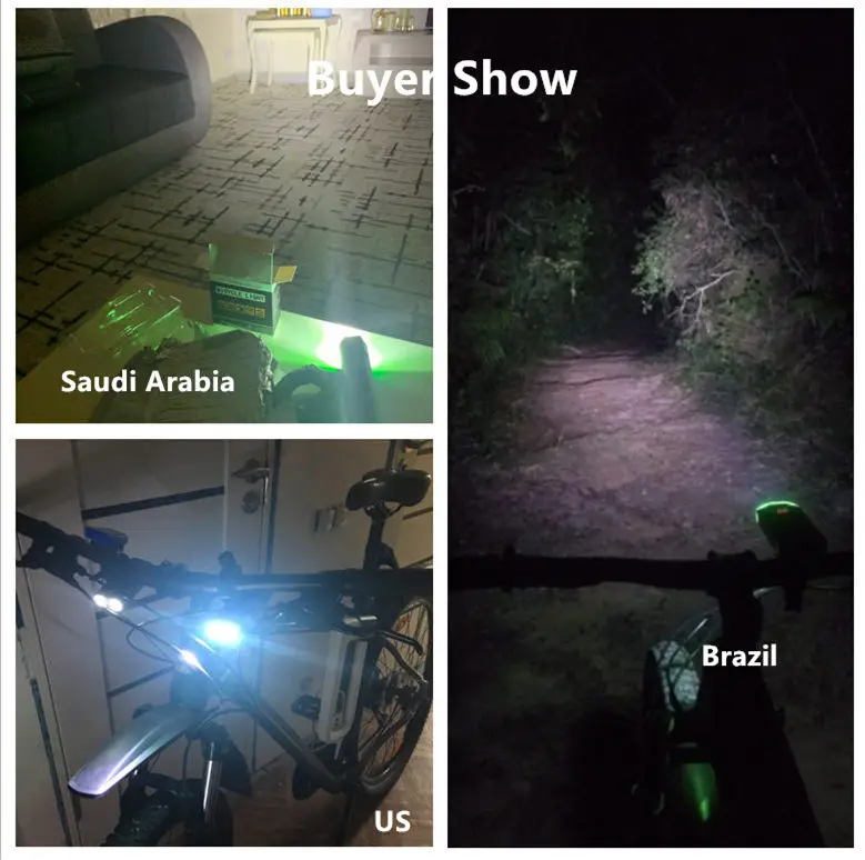 Фонасветильник велосипедный WOSAWE со встроенным аккумулятором и зарядным