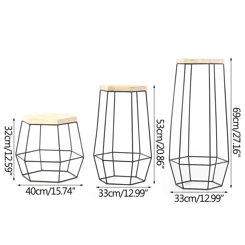 

Household Supplies Creative Storage Rack Geometric Metal Shelf Flower Pots Rack Home Decoration Storage Holder Decoration Crafts