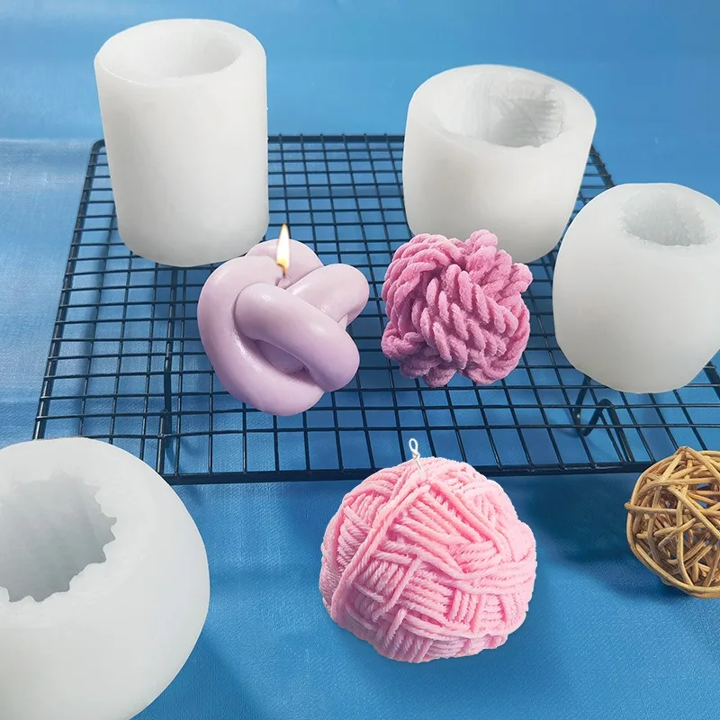 3D силиконовый шерстяной шарик лампы в форме свечи формы дизайн Ручная работа
