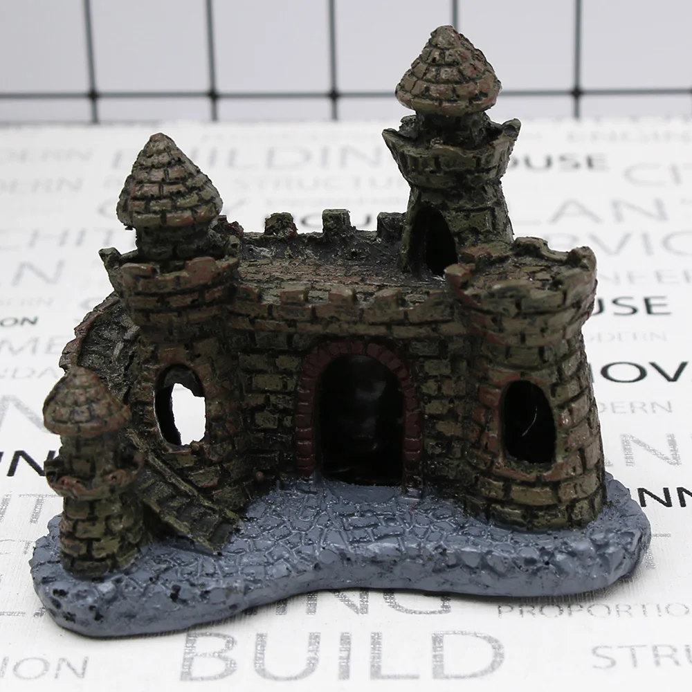 Полимерная демонтажная башня замок украшение для аквариума утопленное модное