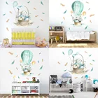 Мультяшные воздушные шары, цветочная корзина, ручная роспись, кролик, настенные наклейки, гостиная, спальня, детская комната, декоративные обои