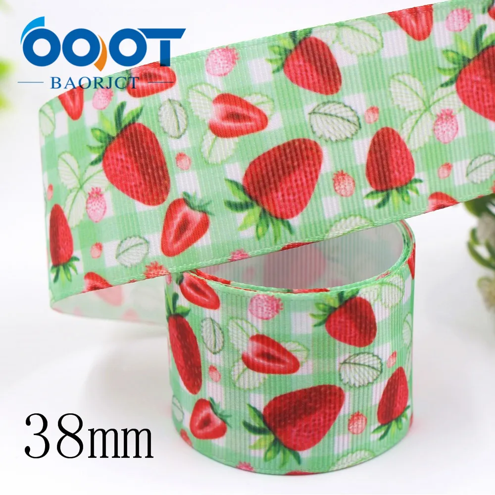 OOOT BAORJCT I-19920-2224, 25 мм, 38 мм 10 ярдов фрукты, торт, мультфильм печатных корсажные ленты, ленты ремесла, лук крышка DIY аксессуары