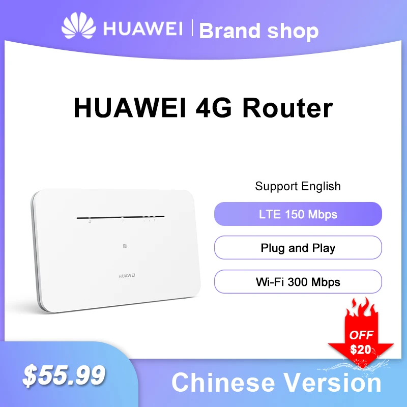 Unlock Huawei 4G Router LTE CPE B311B-853 150Mbps CAT4 with Sim Card Wireless Wifi Router