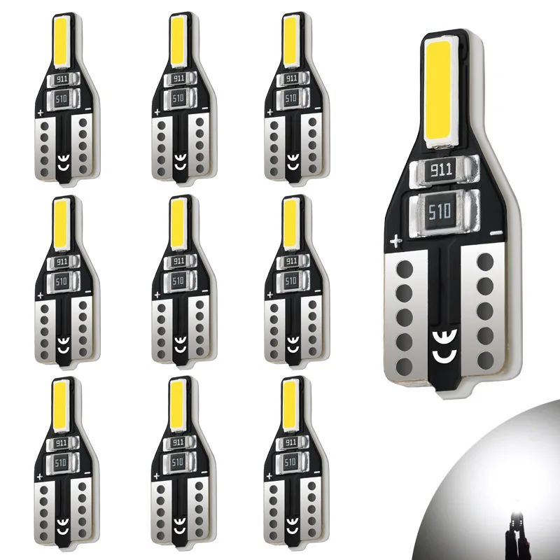 

10/20PCS W5W T10 LED Bulbs Canbus 7020 2SMD 12V 6000K 194 168 LED Car Interior Map Dome Lights Parking Light Auto Signal Lamp