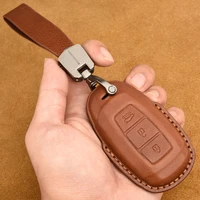 leather car key case cover for hyundai i30 ix35 kona encino solaris azera accent tm palisade santa fe protect ring accessories