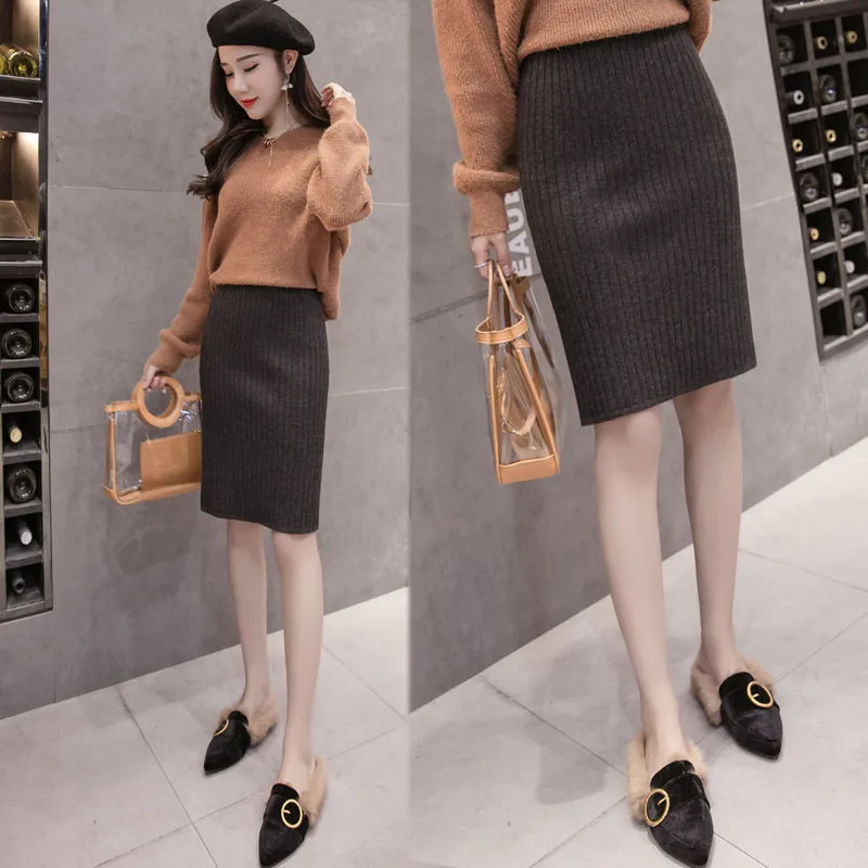 Длинная Повседневная трапециевидная юбка 50 см Женская осенне-зимняя новая