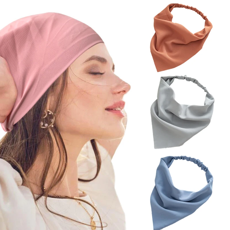 

Elastic Hairband for Women Triangle Headband Macaron Colors Headwear Hair Bands Hijab Elegant Hair Accessory Headdress Hair Tie