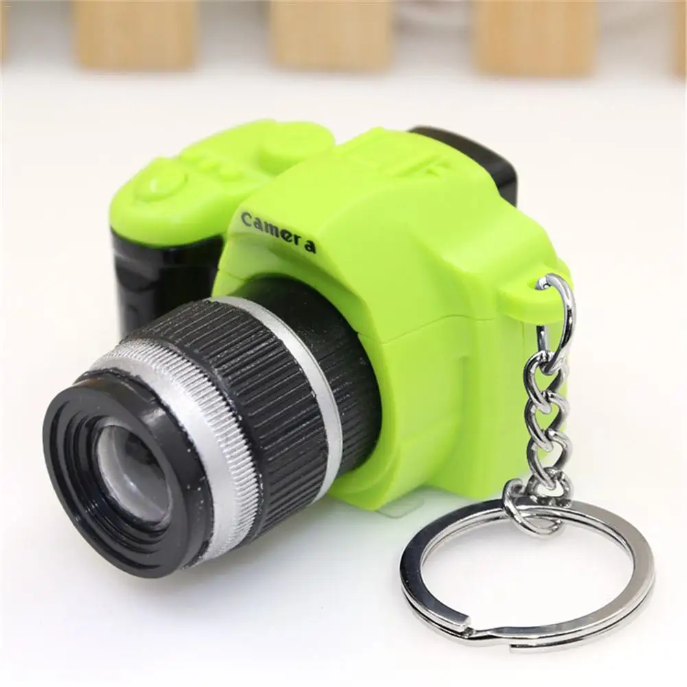 

Hot Sale Retro SLR Camera Style LED Camera Flash Light Shutter Sound Key Chains Children Toy