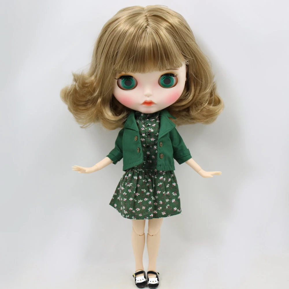 Кукла Blyth ICY DBS для No.BL3227 коричневые волосы резные губы матовое лицо с бровями