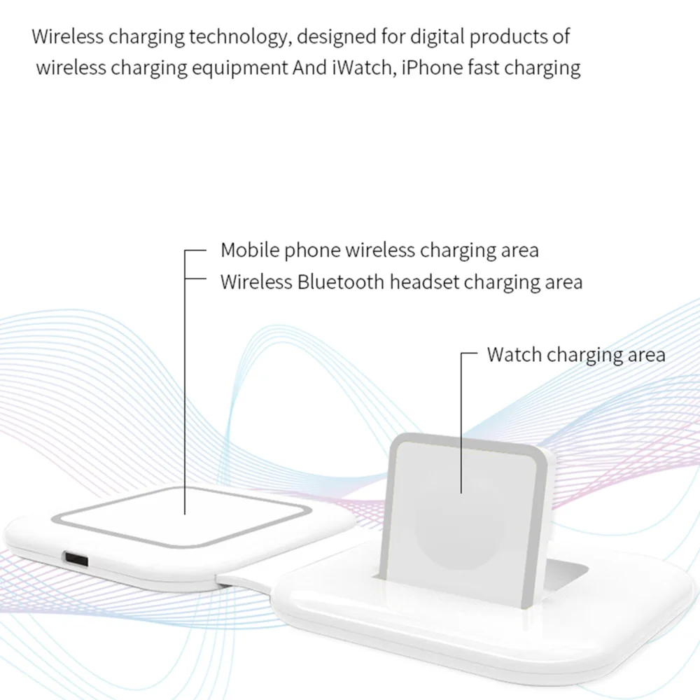 

Wireless Chargers Mobile Magnetic Charging 2 In 1 Device Cable 15W Ultra-thin Fast Suitable For Iphone And Samsung Phone Holder