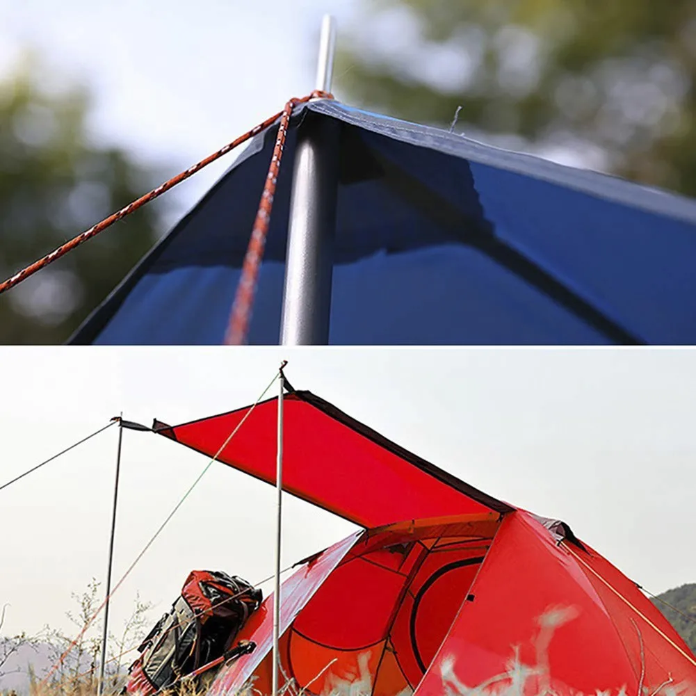 

2Packs 2M Telescopic Tent Awning Poles With Carry Bag Multifunction Folding Canopy Hallway Rod Outdoor Camping Accessories
