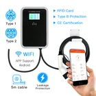 Wi-Fi 32A EVSE Wallbox EV автомобильное зарядное устройство для электромобиля зарядная станция настенный кабель типа 2 IEC 62196-2 Уровень 2 240 В 7,6 кВт