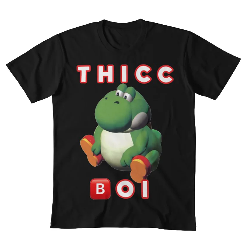Fat Yoshi Thicc футболка yoshi meme thicc boi fat yoshi большая Йоши Марио игры видеоигры