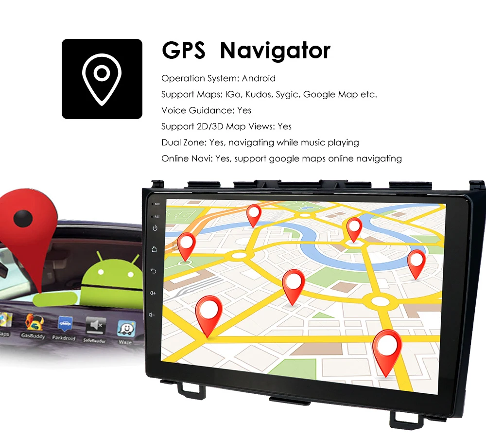 Автомагнитола 4G 9 дюймов GPS-навигатор Android 10 стерео плеер DAB + WiFi OBD2 для HONDA CRV CR V 2007