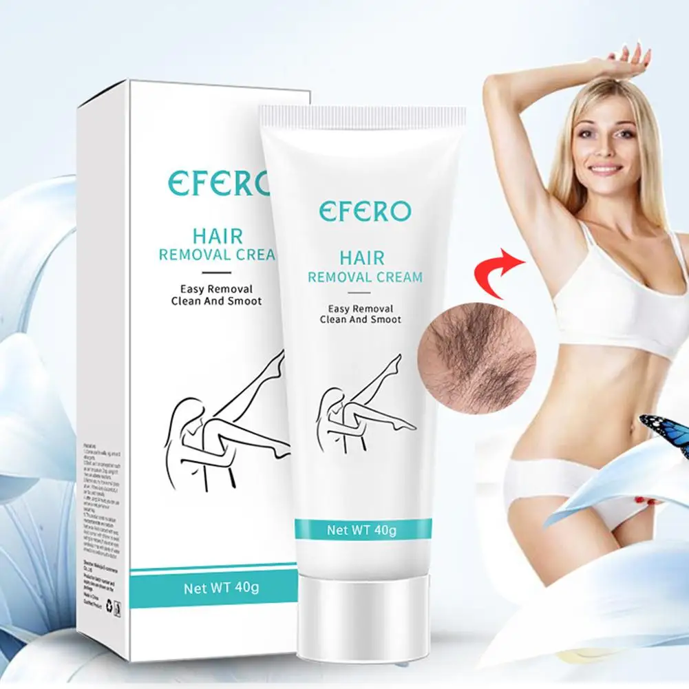 EFERO Moisturizing Painless Mild Smooth Skin Leg Hair Removal Depilatory Cream