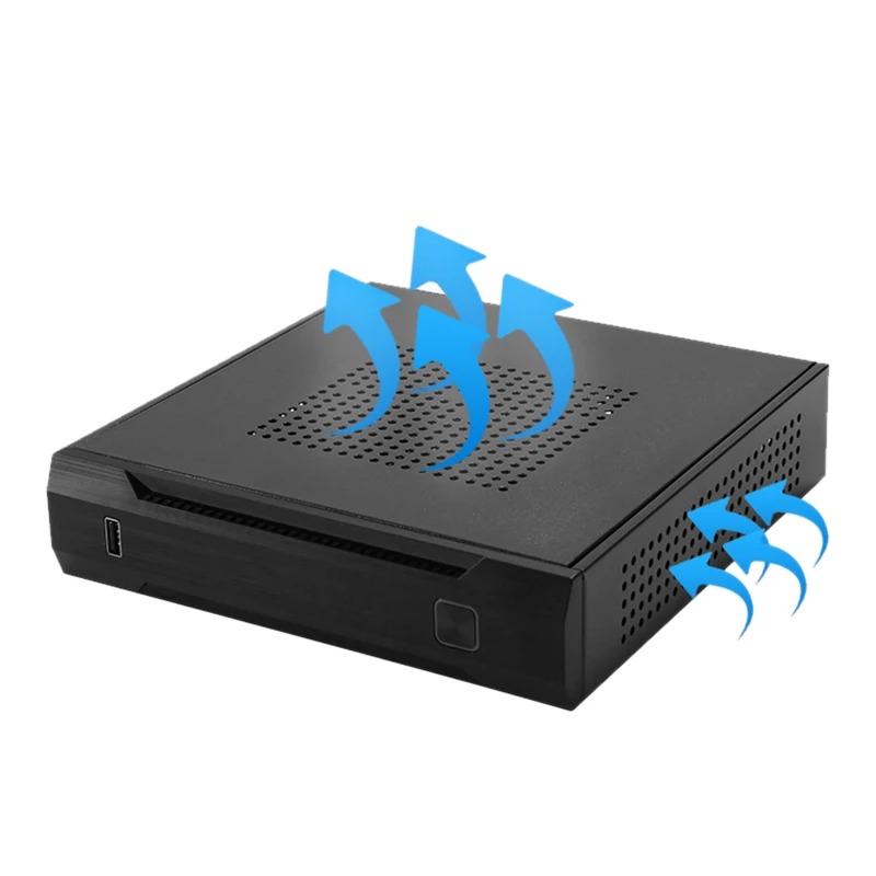 Тонкий Itx мини Чехол HTPC для домашнего кинотеатра горизонтальный корпус SECC PC