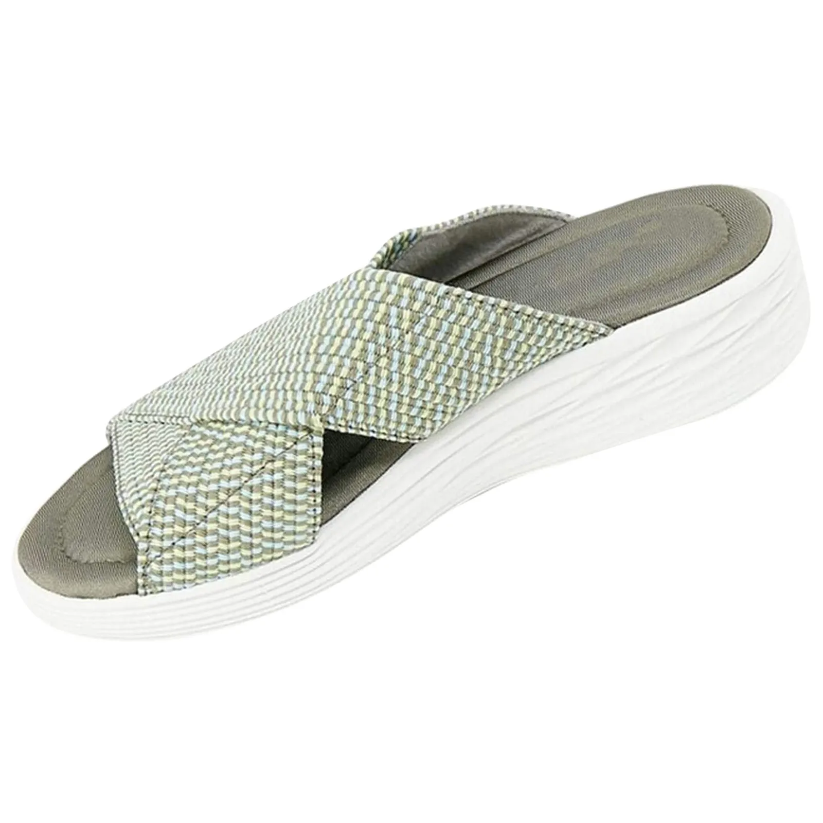 

Sandals For Women 2021 Stretch Cross Orthotic Slide Sandals Casual Anti-slip Slippers Comfort And Support Sandal Women Sandalias
