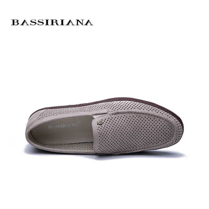 Bassiriana2020 summer new leather men's shoes hollow breathable casual comfortable | Обувь