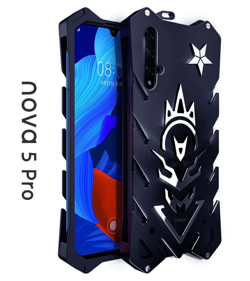 

Zimon Original New Original Design Cool Metal Aluminum Armor THOR IRONMAN protect phone cover shell case for Huawei Nova 5 pro