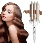 Плойка для завивки волос керамическая с функцией быстрого нагрева, тройная плойка, стайлер с 3 бочонками, инструмент для укладки волос