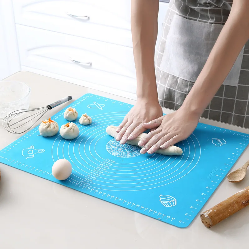 

KitchenAccessories Silicone Kneading Dough Mat Cookie Baking Thick Non-stick Rolling Mat Pastry Baking Sheet Pads Kitchen Gadget