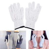 1pair magic pulse conductive massage gloves for tens health care machines electric acupuncture physiotherapy massager