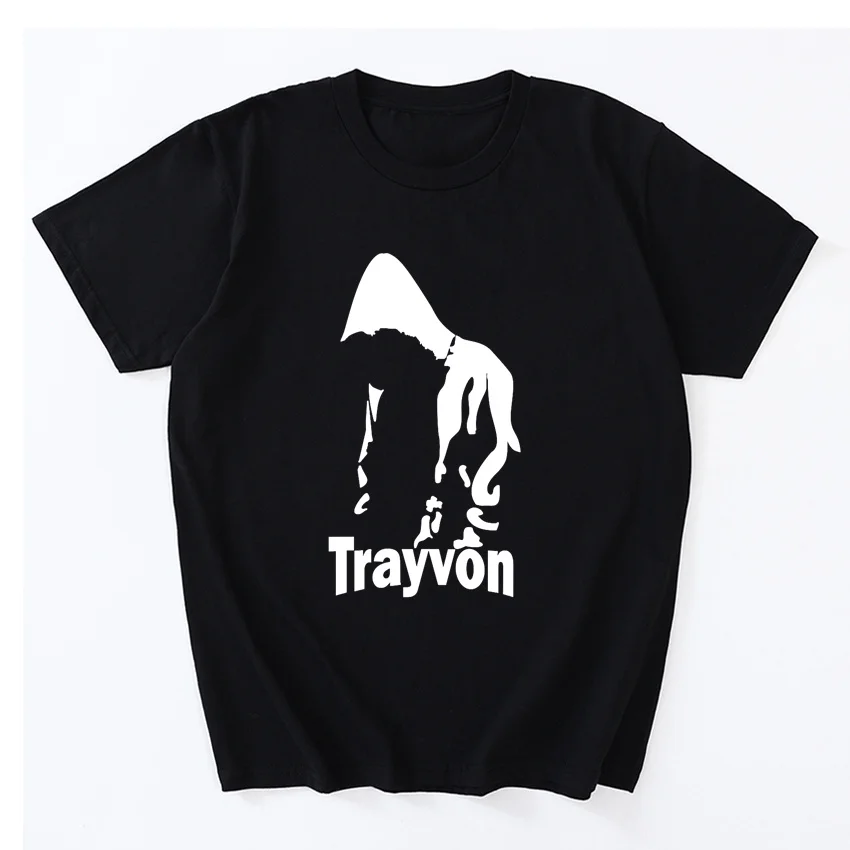 

Футболка Trayvon Martin, повседневные хлопковые топы с коротким рукавом, футболки, свободная одежда, подарок