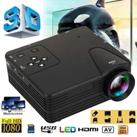 portable 1080p led mini projector 12v 24w usb audio portable projector home media video outdoor player theater cinema multimedia