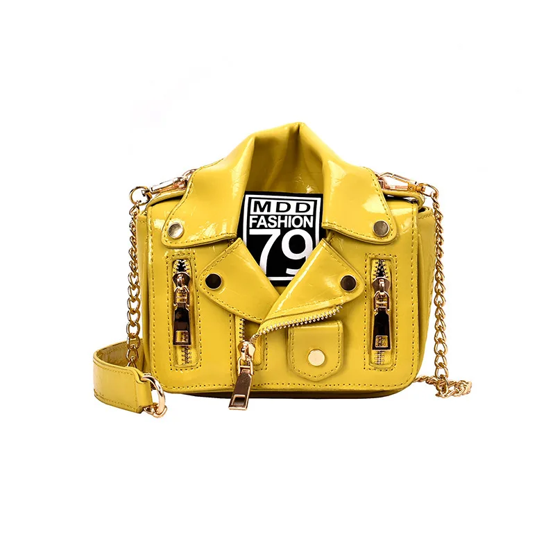 

Lady Unique Sling Bag Jacket Cool Motorcycle Small Square Bag Cloth Shape Replica Designer Bags Sac A Main Femme 2020
