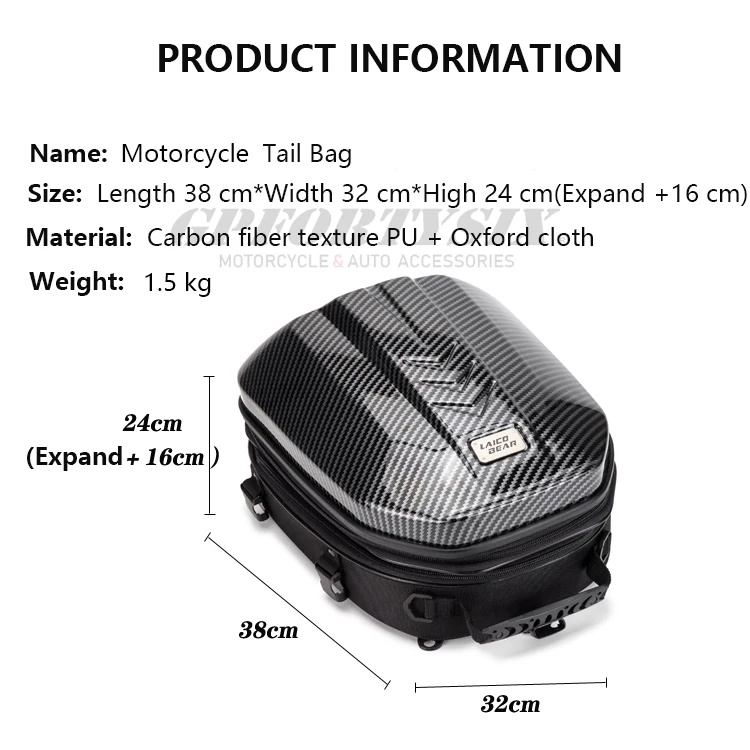 Motorcycle Rear Seat Bag Waterproof Multifunctional Tail High Capacity Back Rider Racing Helmet Backpack |