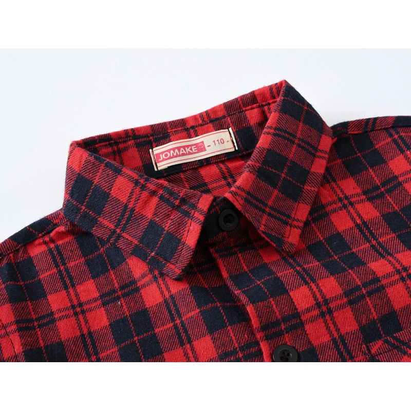 

kids Plaid Shirt Printed Plaid Shirt Long Sleeve Red black Back Letter Printed Children Clothes baby Long Sleeve Plaid Shirts