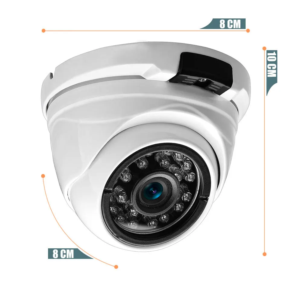 HD AHD 1080P 4MP камера широкоугольная полностью Металлическая купольная Антивандальная камера видеонаблюдения 24 массива IR 2000TVL