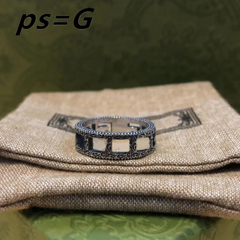 

2021 new trend s925 pure silver fashion high quality men's and women's ring retro tiger design