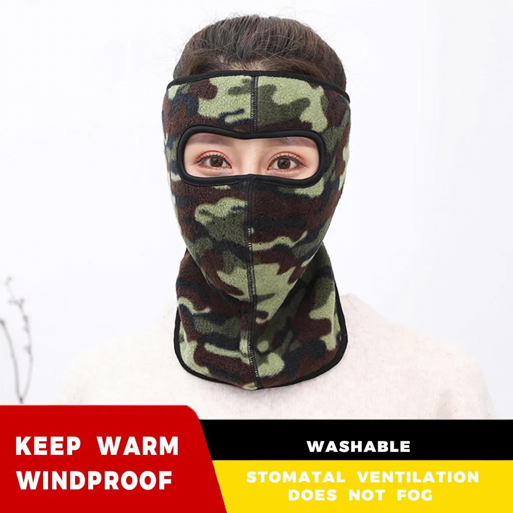 Мужская и женская зимняя теплая маска флисовые наушники для катания на лыжах