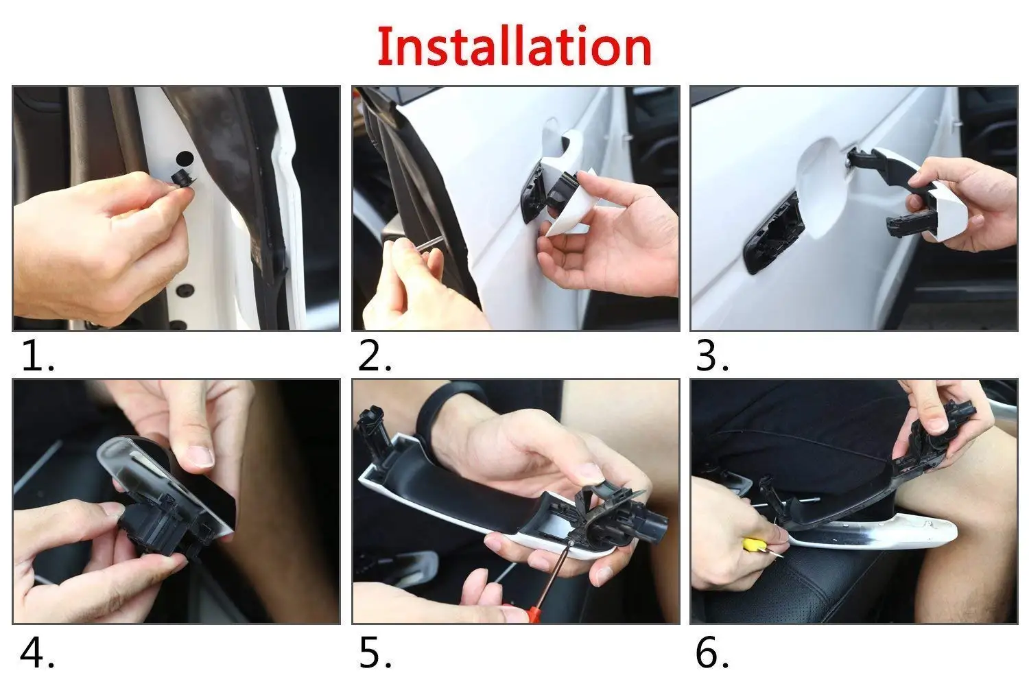 Замена АБС матовая наружная дверная ручка планки для Land Rover Discovery Sport LR5 Evoque Vogue LR405 |