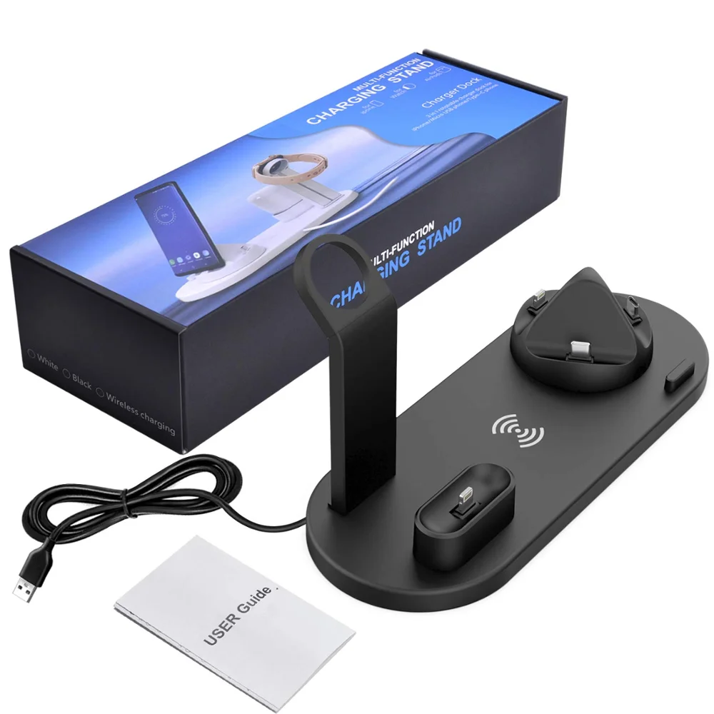 

New Design 6 In 1fast Wireless Charging Stand For Lazy Phone Stand