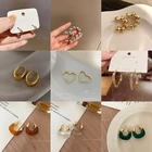 Серьги-кольца XIYANIKE геометрические из цинкового сплава женские, цветные архиловые витые ювелирные украшения для вечерние, 2021