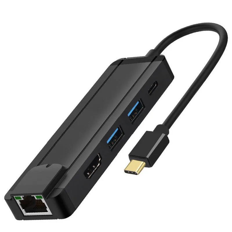 Адаптер с портом Type C на USB 3 0 Rj45 Gigabit Ethernet Lan 4K HDMI|Компьютерные кабели и разъемы| |