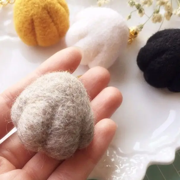 Необработанная ручная работа сделай сам шерсть фетр Милая кошка лапы с брелоком