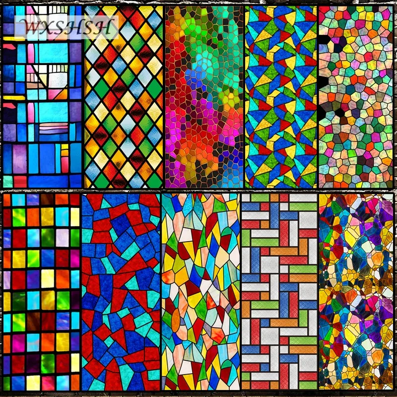 Заказной размер стеклянная наклейка электростатическое церковное витражное