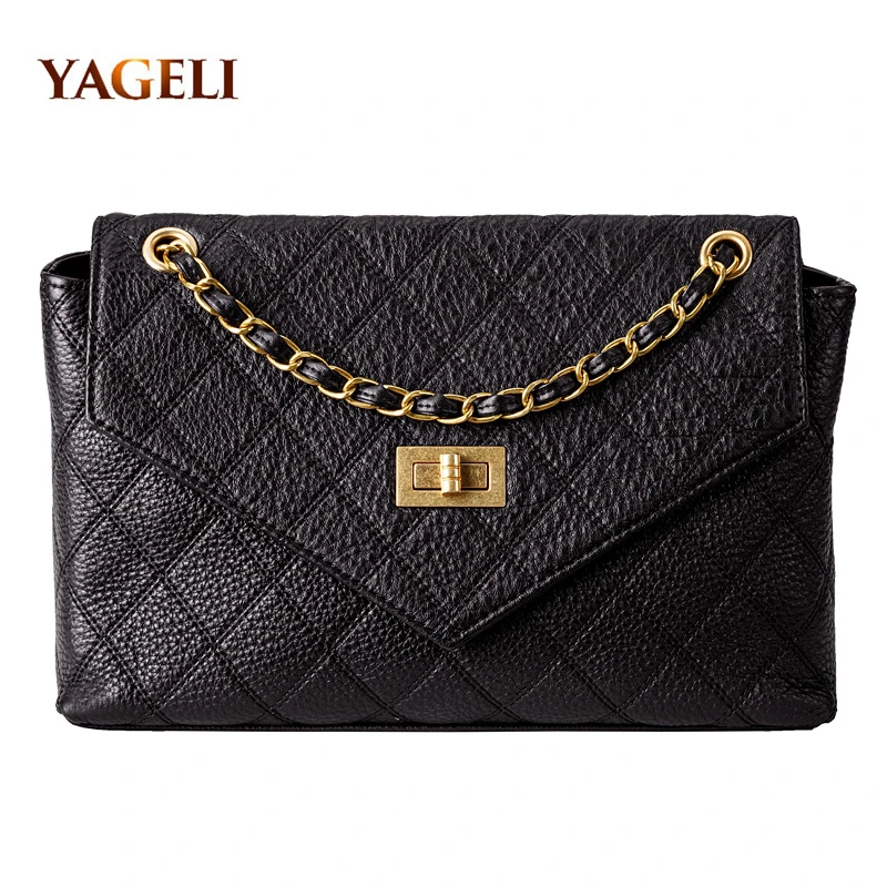 Лидер продаж 2019 сумки на плечо из натуральной кожи с цепочкой для женщин
