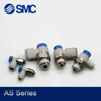10 pcs smc connector as1211f m3 04 as1211f m5 04a as1211f m5 06a meter out throttle valve pneumatic fitting